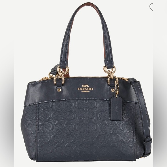 Coach Handbags - Coach Brooke Carryall Leather Tote Bag - Dark Grey